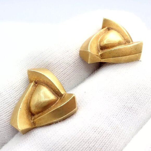 Rare! Vintage Kieselstein Cord 18k Yellow Gold Alligator Eye Cufflinks 1990 - Picture 9 of 11